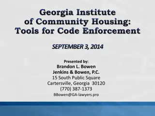 Community Housing Enforcement Tools & Procedures in Georgia