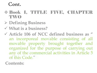 Business Definition and Elements According to NCC