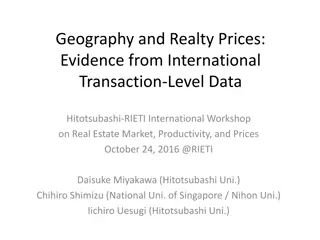 Geography and Realty Prices: International Data Analysis