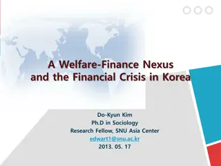 The Welfare-Finance Nexus in Korea