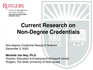 Non-Degree Credential Research: Quality Market Landscape & Influences