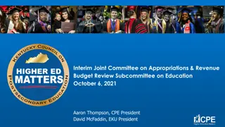 Kentucky Postsecondary Education Updates 2021: Achievements and Progress