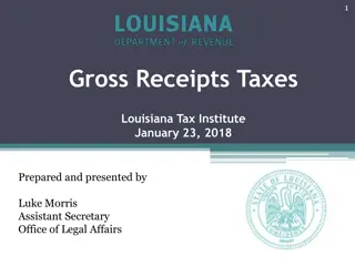 Gross Receipts Taxes and State Taxation Methods