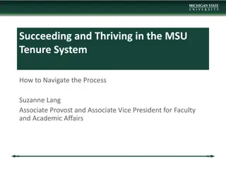Navigating Tenure Process in MSU: Strategies for Success