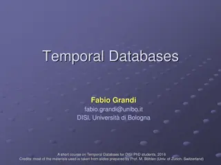 Temporal Databases and Their Applications
