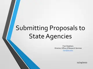 State Agencies Funding and Proposal Processes at OU