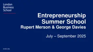 Entrepreneurship Summer School: Shape, Test, Succeed!