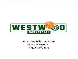 WBA 2015/2016 Season Kickoff Agenda & Open Positions