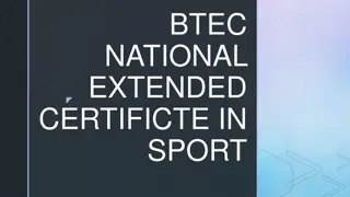 BTEC National Extended Certificate in Sport Overview