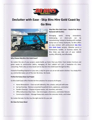 Declutter with Ease - Skip Bins Hire Gold Coast by Go Bins