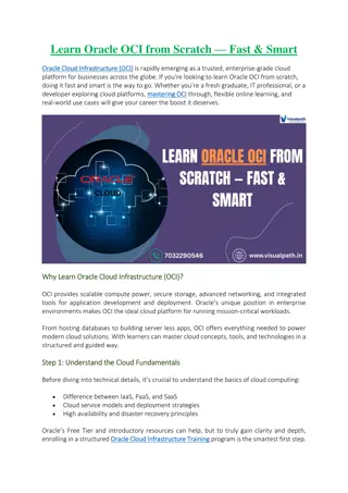 Best Oracle Cloud Infrastructure Training in India - Visualpath