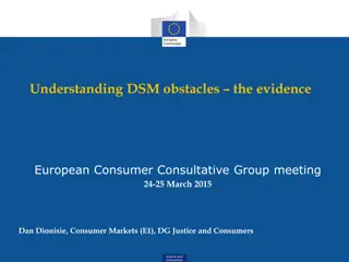 DSM Obstacles and Opportunities: Insights from European Consumer Consultative Group