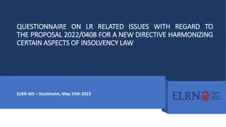 Insolvency Law Directive Proposal 2022: Key Aspects and National Regulations