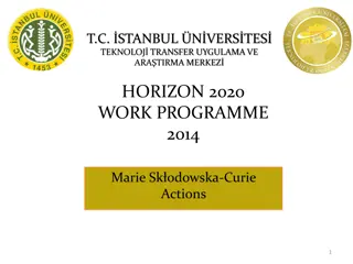 Marie Skodowska-Curie Actions in Horizon 2020 Work Programme