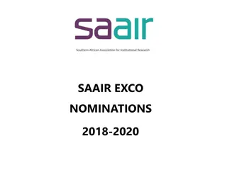 Leaders in Higher Education: SAAIR Exco Nominations 2018-2020