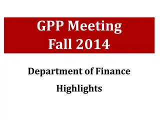 Department of Finance Highlights Fall 2014