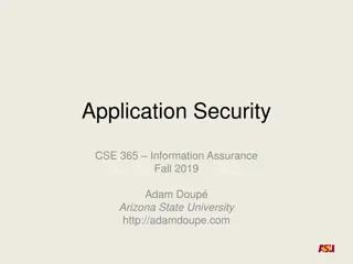 Application Security and Vulnerability Analysis