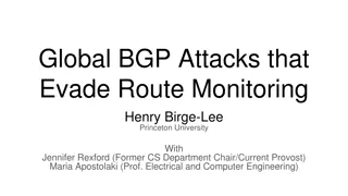 Stealthy BGP Attacks and Route Monitoring