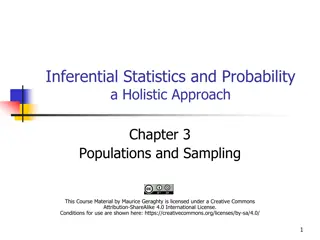 Populations, Samples, and Statistical Studies