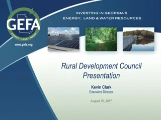 Issues and Solutions in Rural Development Council Presentation