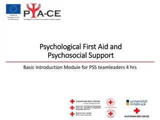Psychosocial Support and Psychological First Aid: Training Modules Overview