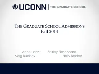 Graduate School Admissions Fall 2014 Statistics