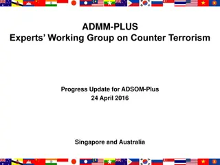 ADMM-PLUS Counter Terrorism Progress Updates and Key Milestones