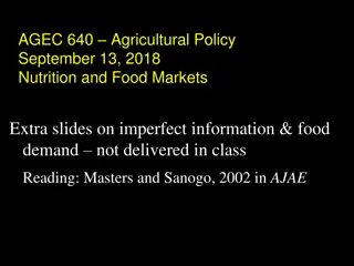 Food Intake: Impacts on Nutrition and Health in Mali