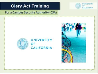 Clery Act and Campus Security Authorities