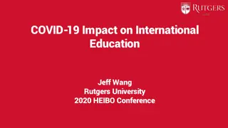 Impact of COVID-19 on International Education