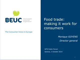 Consumers and Food Trade: BEUC Recommendations and Examples