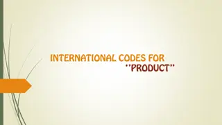 International Product Classification Systems