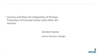 Integration of Primary Prevention of Cervical Cancer: Lessons and Challenges