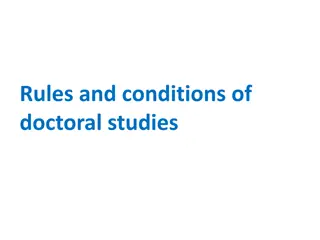 Doctoral Studies Regulations and Recommended Study Plans