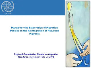 Migration Policies Development & Reintegration of Returned Migrants Consultation Insights