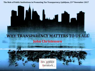 Tax Transparency and Offshore Practices