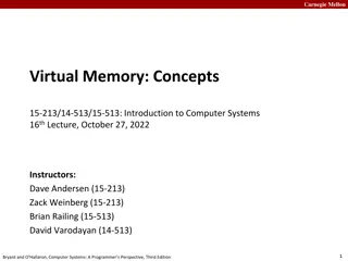 Carnegie Mellon Virtual Memory Concepts Lecture