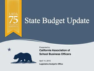 California State Budget Update and Education Funding Analysis