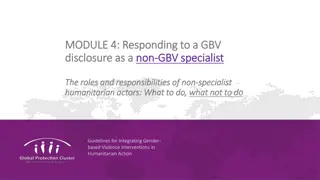 Survivor-Centered Approach and Guidelines for Gender-Based Violence Interventions