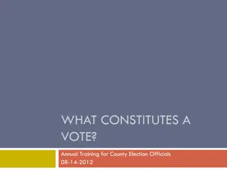 Voting Standards and Definitions in North Carolina