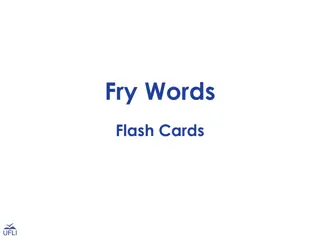 Interactive Fry Words Flash Cards for Early Readers