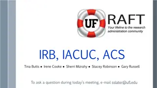 IRB, IACUC, and ACS in Research Oversight