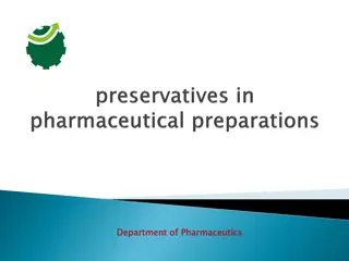 Preservatives in Food and Pharmaceutical Products