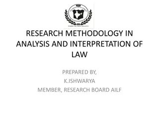 Research Methodology in the Interpretation of Law