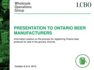 Ontario Beer Manufacturers: Process for Registering Products in Grocery Channel