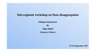 Sub-regional Workshop on Data Disaggregation: Ethiopian Experiences & Challenges