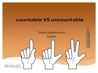 Countable and Uncountable Nouns in English