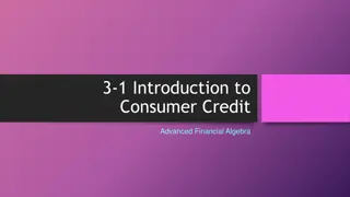 Consumer Credit Basics: Understanding Savings, Installment Plans, Deferred Payments, and Compounding