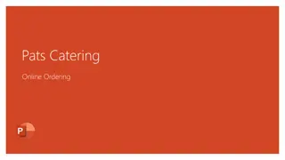 Online Ordering for 1st Day Back and Weekly Orders at Pat's Catering