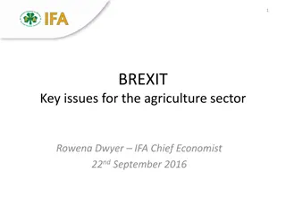Brexit Impact on UK and Irish Agriculture Sector
